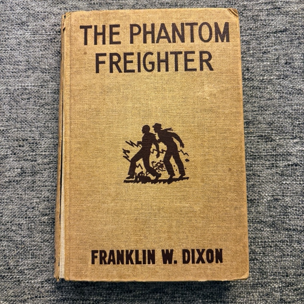 The Hardy Boys The Phantom Freighter Brown Hardcover Vintage 1947 No DC